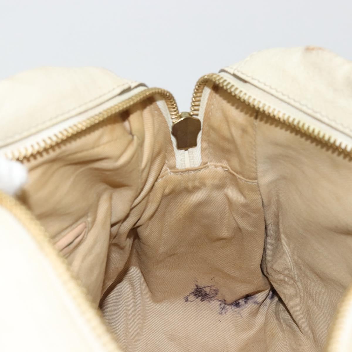 Chloé Chloé Chloe Paraty Hand Bag Leather White Gold Authentic 177544