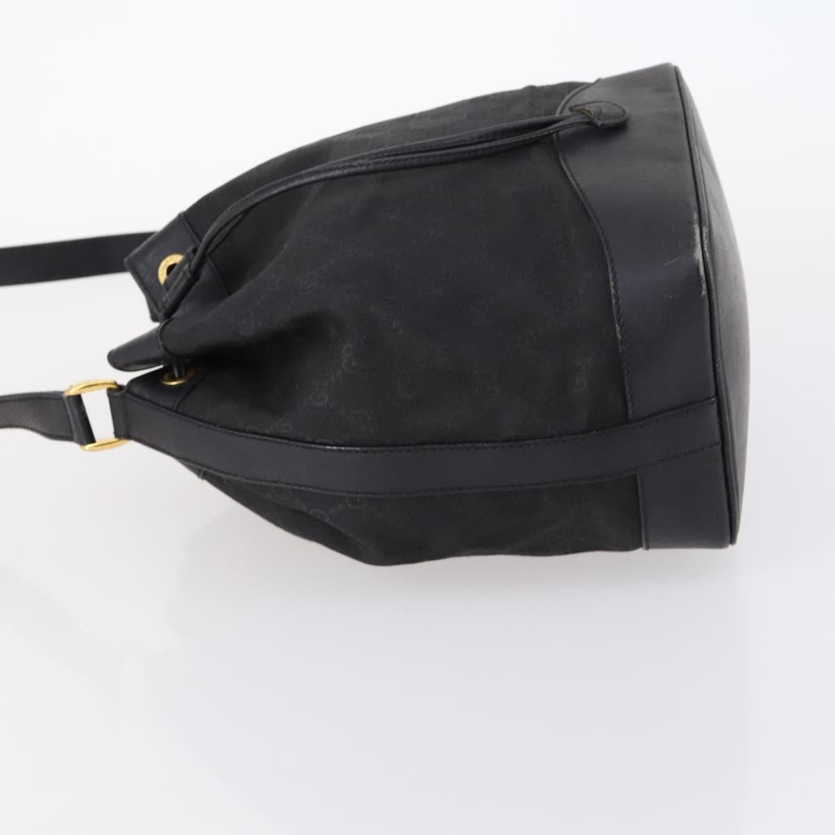 Gucci GUCCI GG Canvas Shoulder Bag Black Gold 001 2854 1627 Authentic 141820