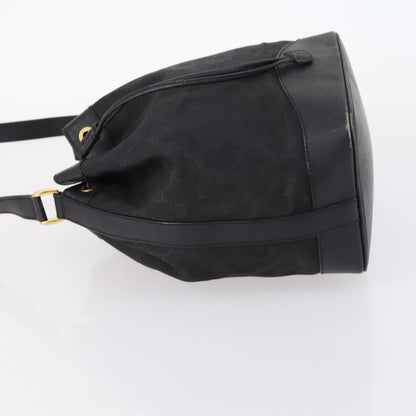 Gucci GUCCI GG Canvas Shoulder Bag Black Gold 001 2854 1627 Authentic 141820