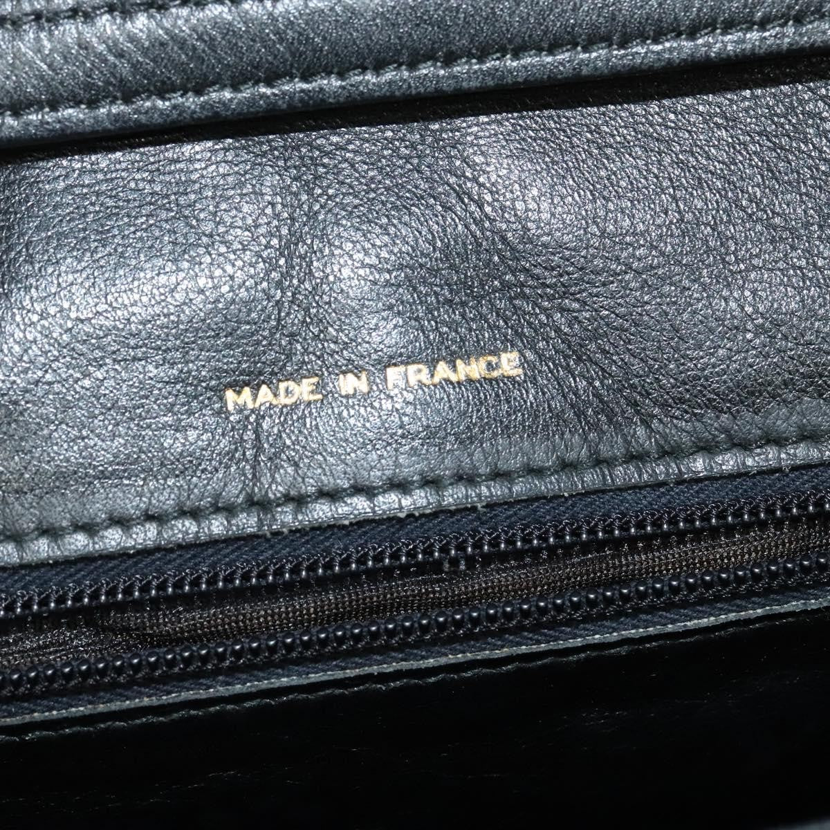 Celine CELINE Shoulder Bag Leather Black Gold Authentic 126895