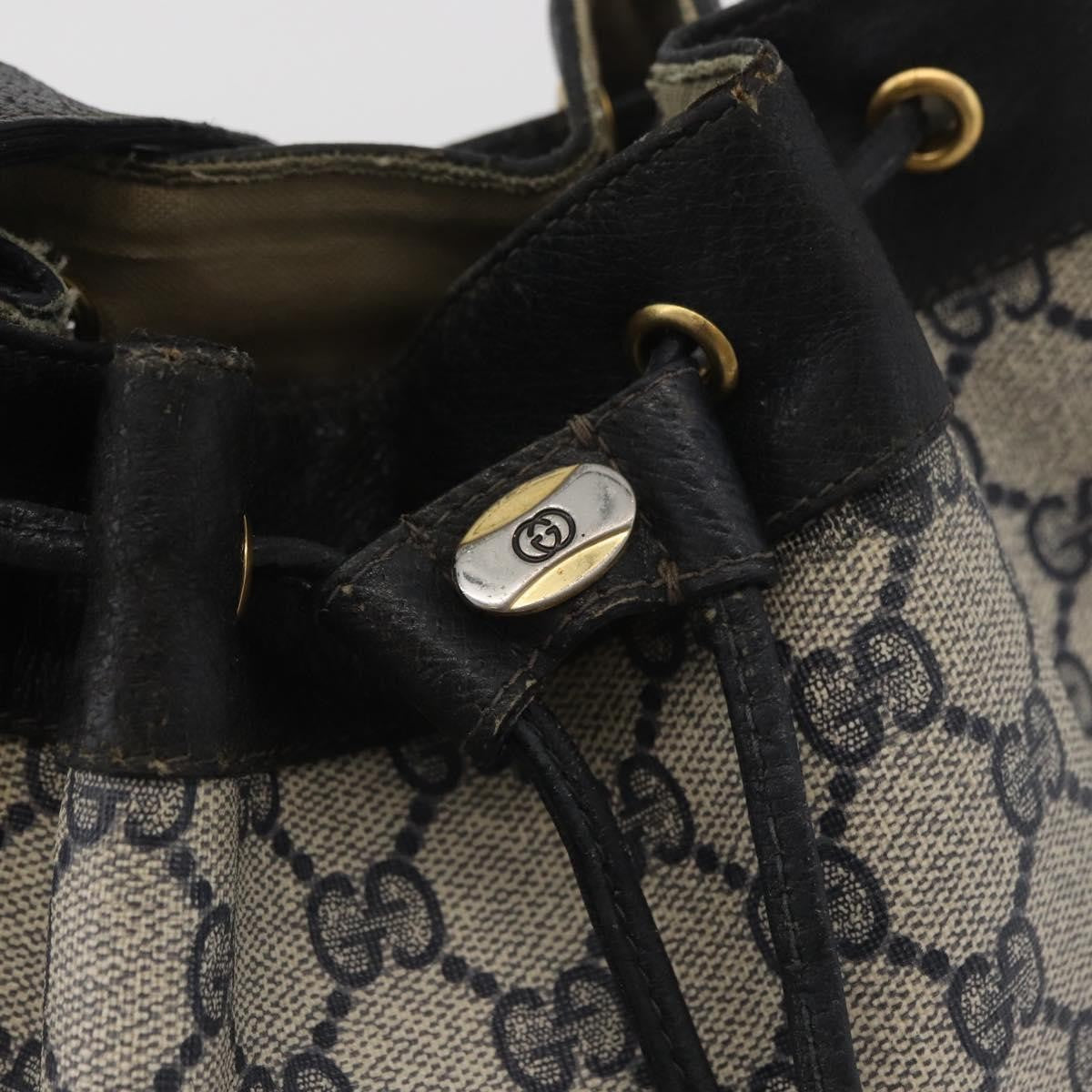 Gucci GUCCI GG Supreme Sherry Line Bag PVC Navy Gold Red 41 02 034 Authentic 179646
