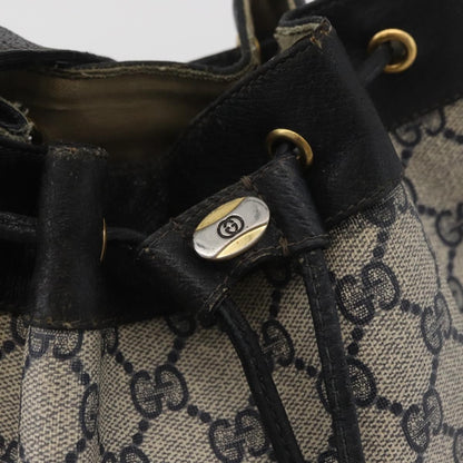 Gucci GUCCI GG Supreme Sherry Line Bag PVC Navy Gold Red 41 02 034 Authentic 179646