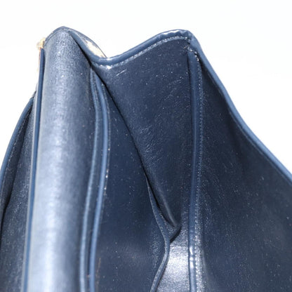 Dior Christian Dior Trotter Canvas Shoulder Bag Navy Gold Authentic gh1790