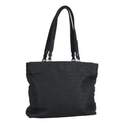 Prada PRADA Hand Bag Nylon Black Silver Authentic 96925