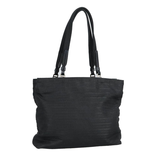 Prada PRADA Hand Bag Nylon Black Silver Authentic 96925