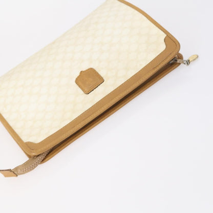 Celine CELINE Macadam Canvas Clutch Bag PVC Leather 2 Set Brown Beige Authentic 150205