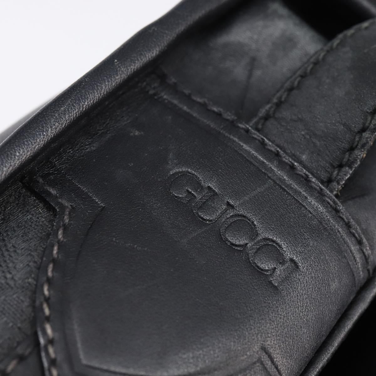 Gucci GUCCI GG Canvas Shoulder Bag Black Gold 001 261 0613 Authentic 144610
