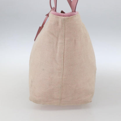 Prada PRADA Tote Bag Canvas Pink Silver Authentic bs33108