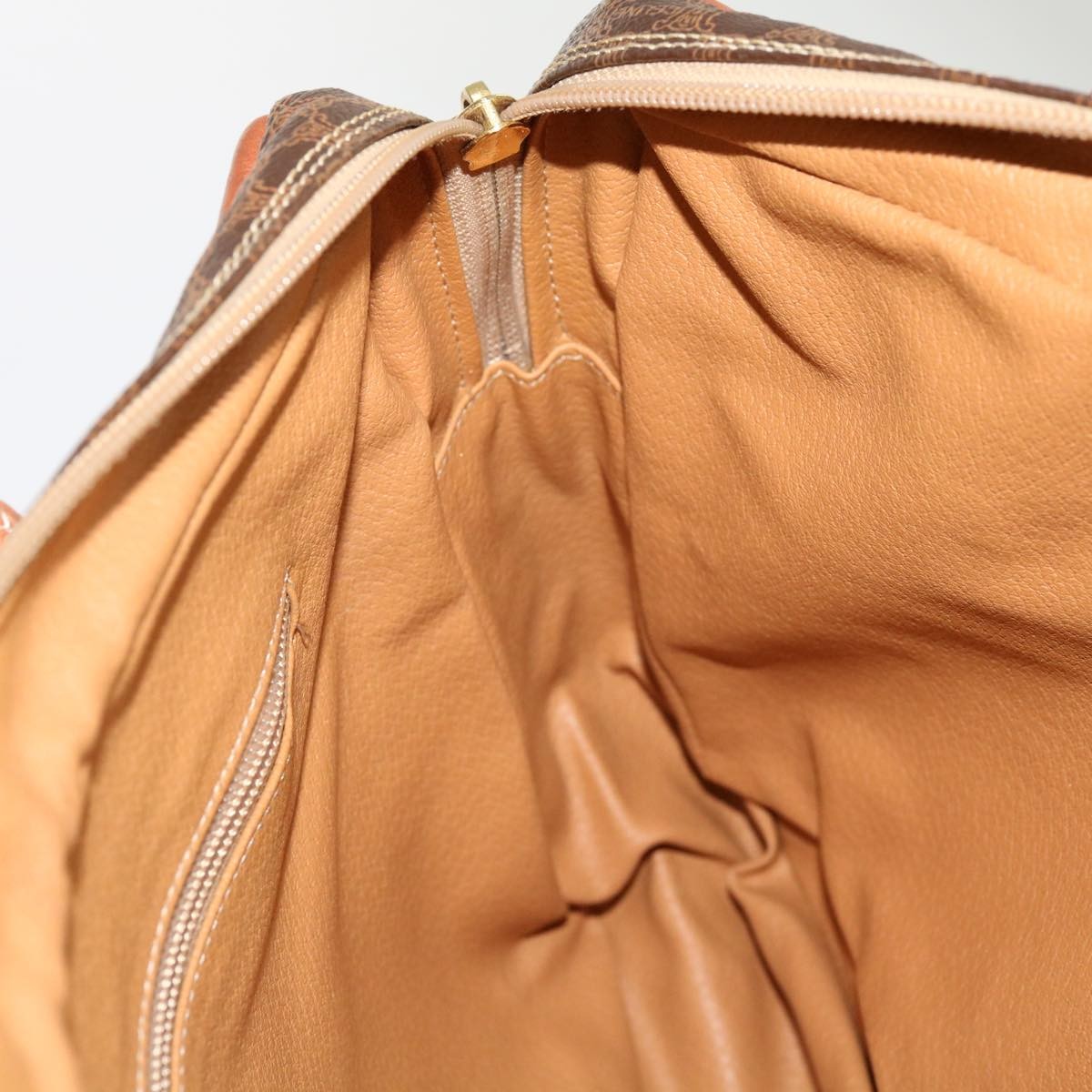 Celine CELINE Macadam Canvas Shoulder Bag PVC Brown Authentic 69901