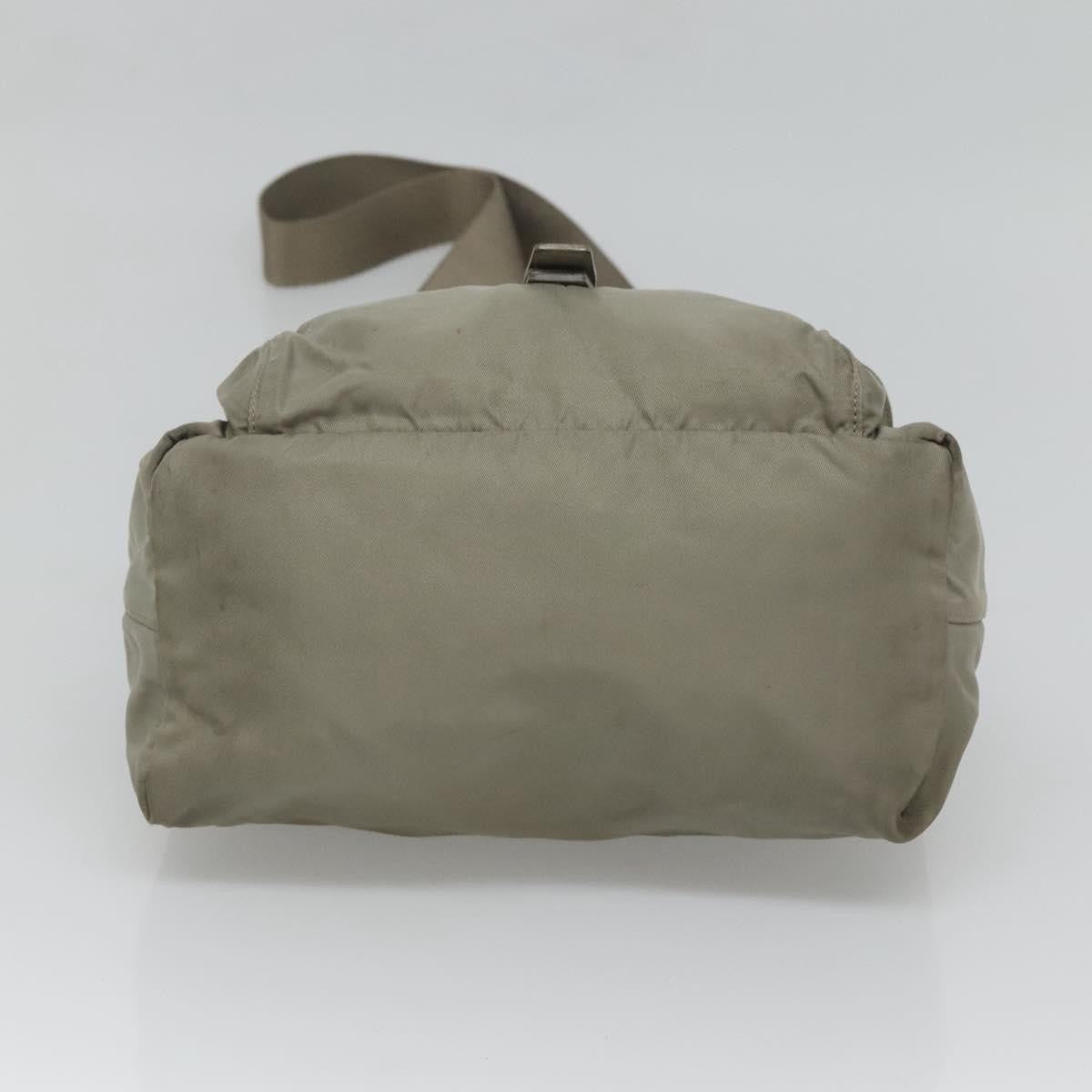 Prada PRADA Shoulder Bag Nylon Green Silver Authentic 121113