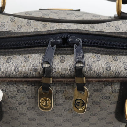 Gucci GUCCI Micro GG Supreme Hand Bag PVC Navy Gold 002 39 4330 Authentic fm5279
