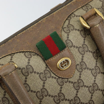 Gucci GUCCI GG Supreme Web Sherry Line Hand Bag PVC Beige 116 02 006 Authentic 162248