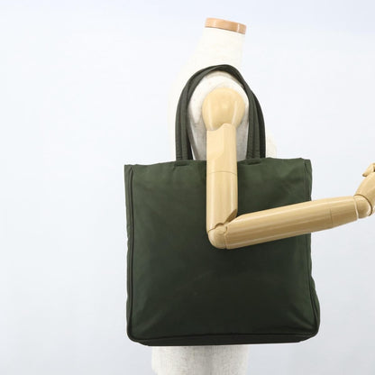 Prada PRADA Tote Bag Nylon Green Silver Authentic 151686
