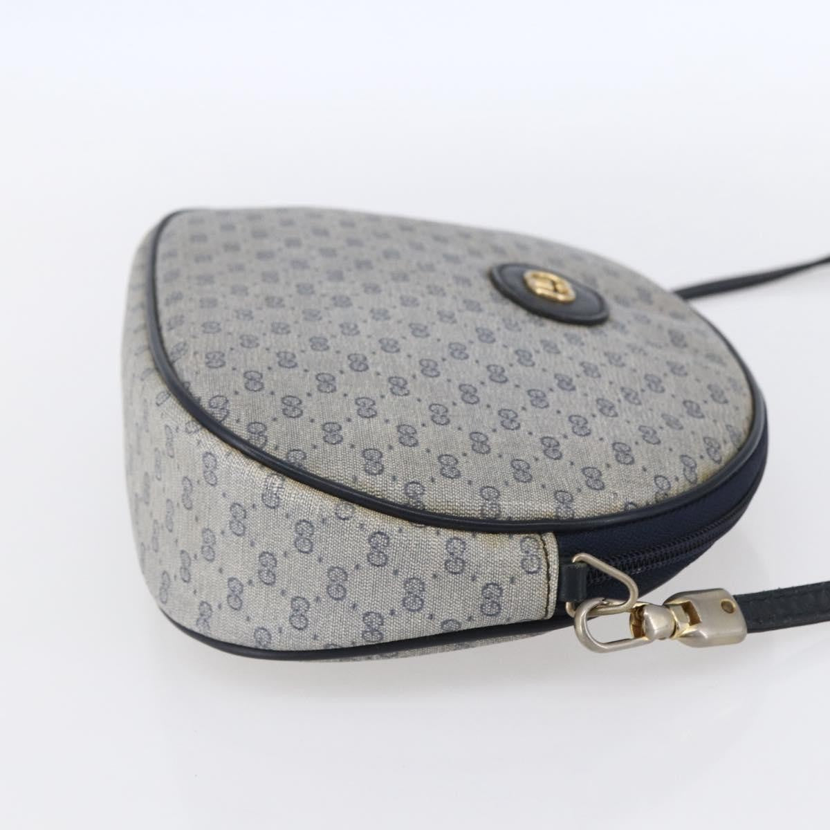 Gucci GUCCI Micro GG Supreme Shoulder Bag PVC Navy Gold Authentic BA7782