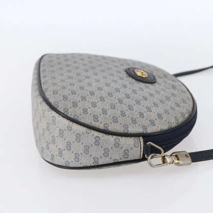Gucci GUCCI Micro GG Supreme Shoulder Bag PVC Navy Gold Authentic BA7782