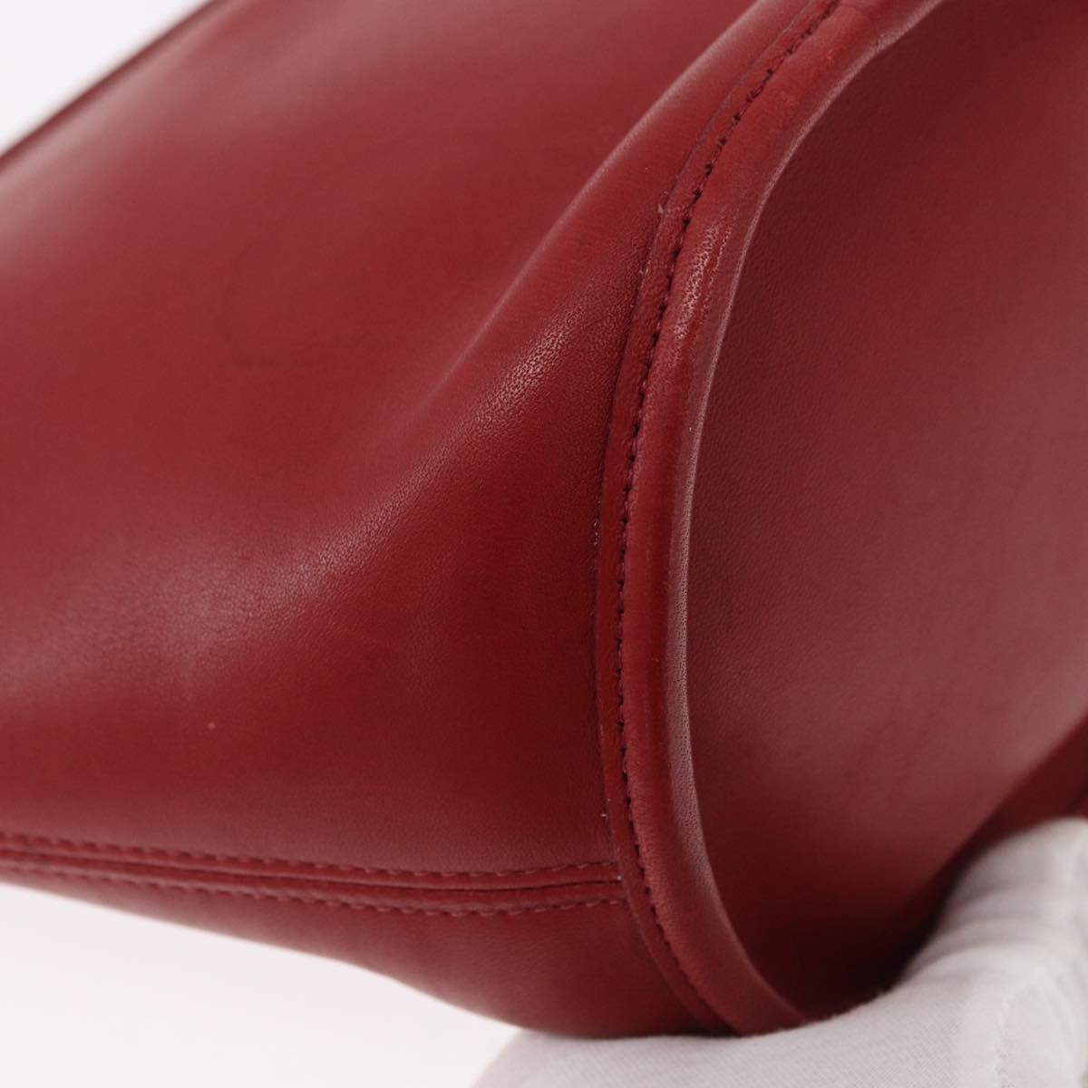 Coach Coach Shoulder Bag Leather Red Gold Authentic 162414