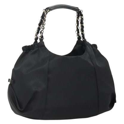 Salvatore Ferragamo Salvatore Ferragamo Chain Shoulder Bag Nylon Black Authentic 129646