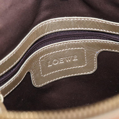 Loewe LOEWE Anagram Hand Bag Nylon Blue Gold Authentic bs31204
