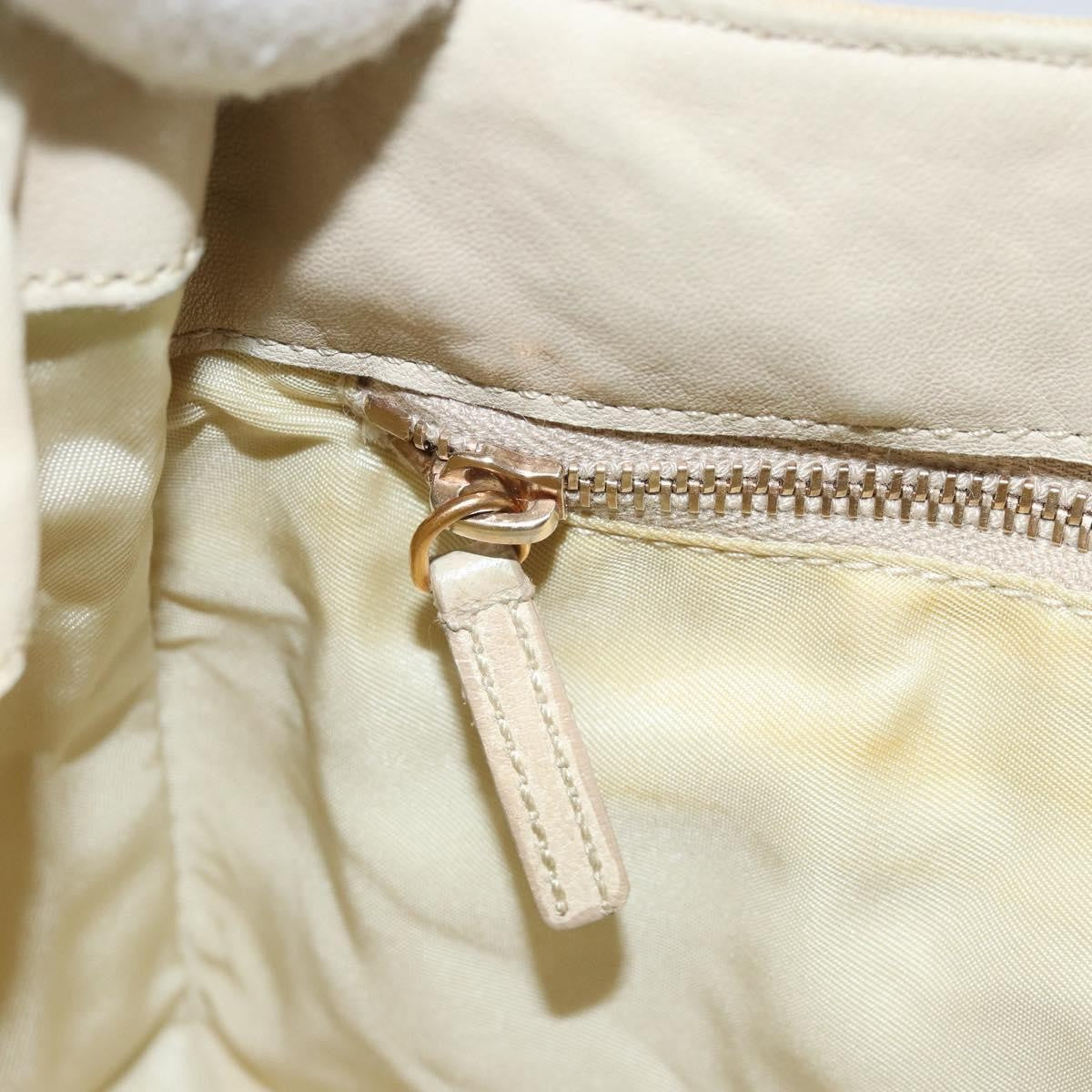 Prada PRADA Shoulder Bag Nylon Beige Gold Authentic LNZ823