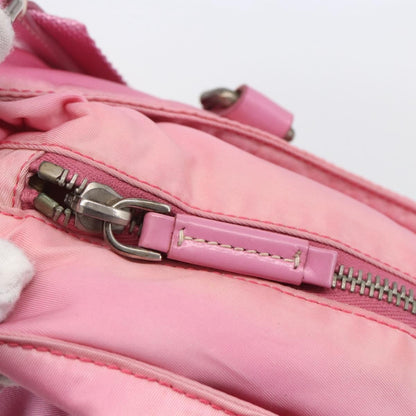 Prada PRADA Hand Bag Nylon 2way Pink Silver Authentic 153314