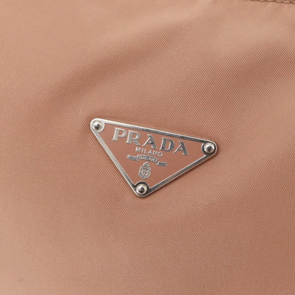 Prada PRADA Shoulder Bag Nylon Beige Silver Authentic 169041