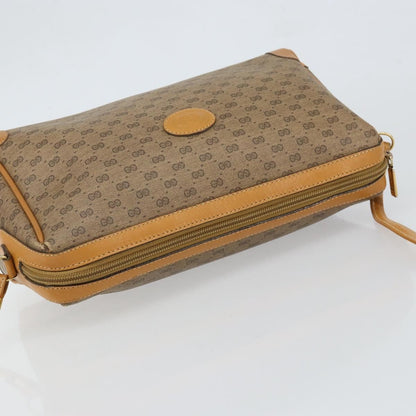 Gucci GUCCI Micro GG Supreme Shoulder Bag PVC Beige Gold Authentic ep11521