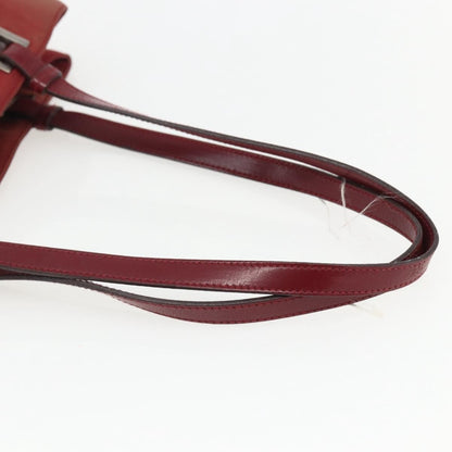 Prada PRADA Hand Bag Nylon Red Silver Authentic 170383