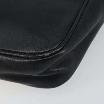 Loewe LOEWE Anagram Shoulder Bag Leather Black Gold Authentic 162165