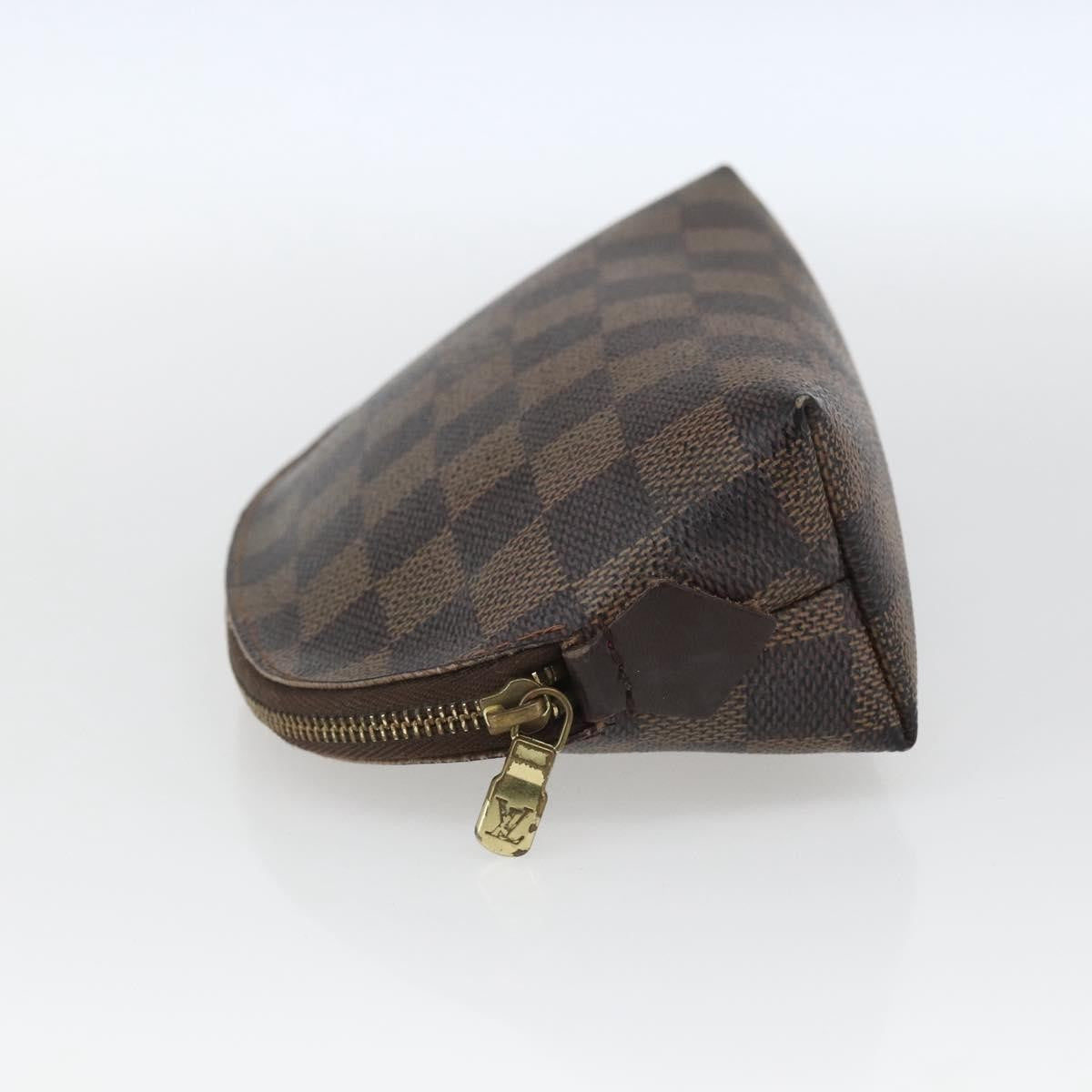 Louis Vuitton LOUIS VUITTON Damier Ebene Pochette Cosmetic PM Pouch N47516 LV Authentic 168508 Bag