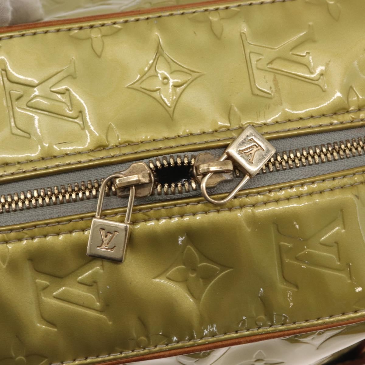 Louis Vuitton LOUIS VUITTON Monogram Vernis Tompkins Square Bag Gris M91150 LV Authentic ep12776