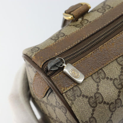 Gucci GUCCI GG Supreme Web Sherry Line Hand Bag PVC Beige 116 02 006 Authentic 162248