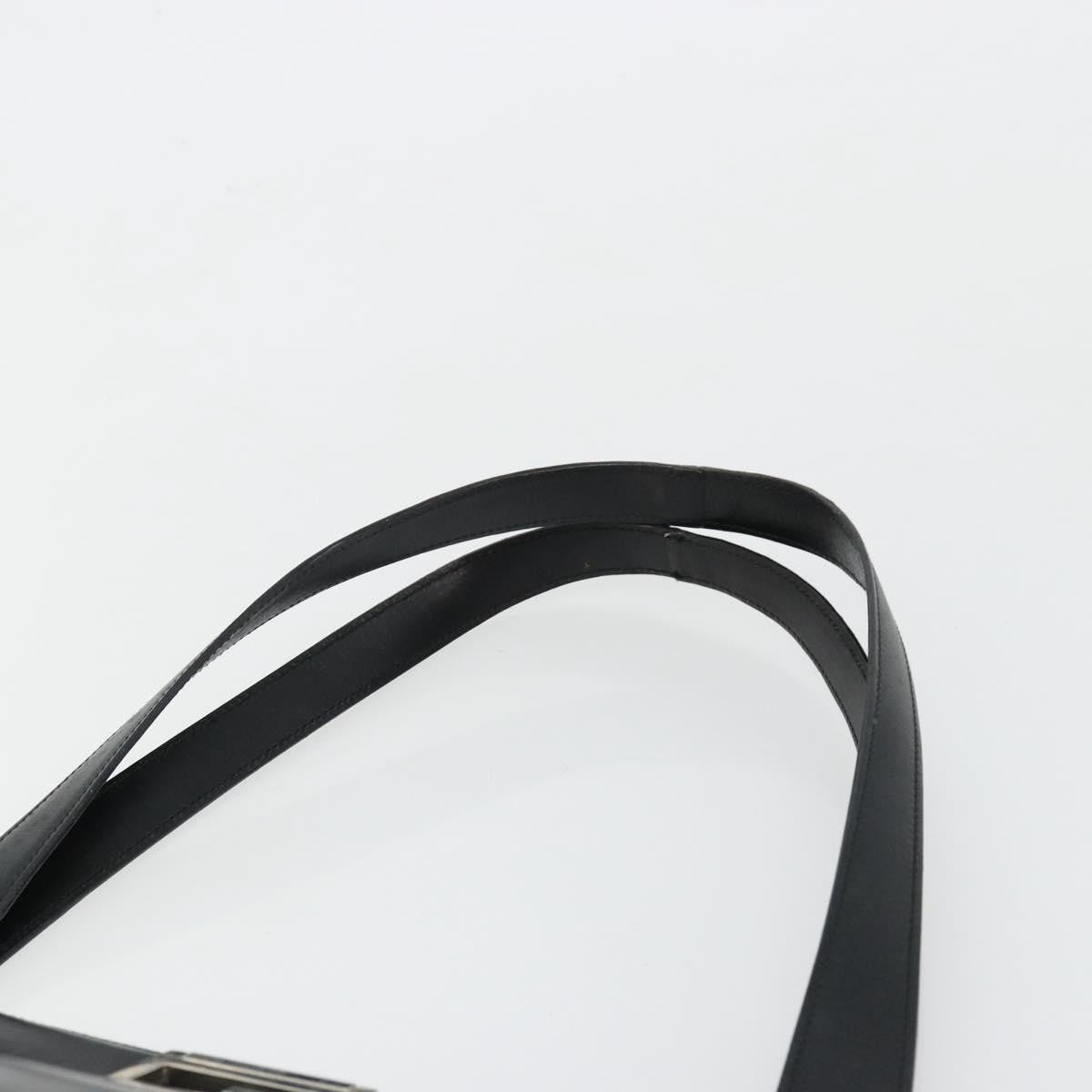 Gucci GUCCI Shoulder Bag Leather Black Silver 001 3038 Authentic 178252