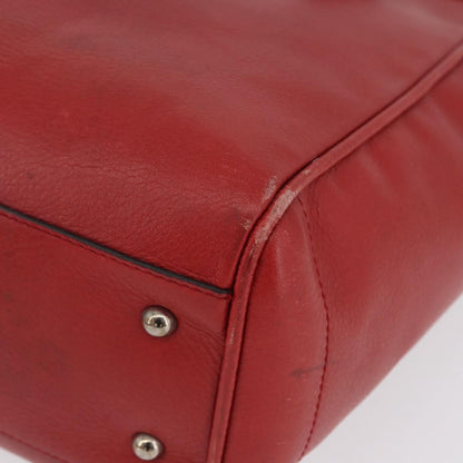 Loewe LOEWE Heritage Tote Bag Leather Red Silver Authentic BSZ189
