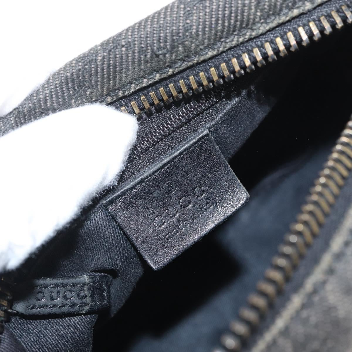 Gucci GUCCI GG Canvas Shoulder Bag Black 101333 Authentic 173490