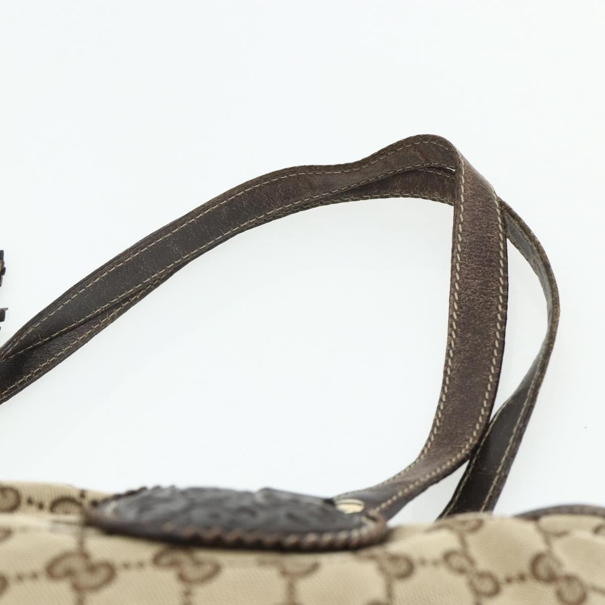 Gucci GUCCI GG Canvas Histeria Tote Bag Beige Gold 211954 Authentic 175958