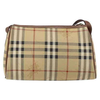 Burberrys Burberrys Nova Check Shoulder Bag PVC Beige Gold Authentic ka004