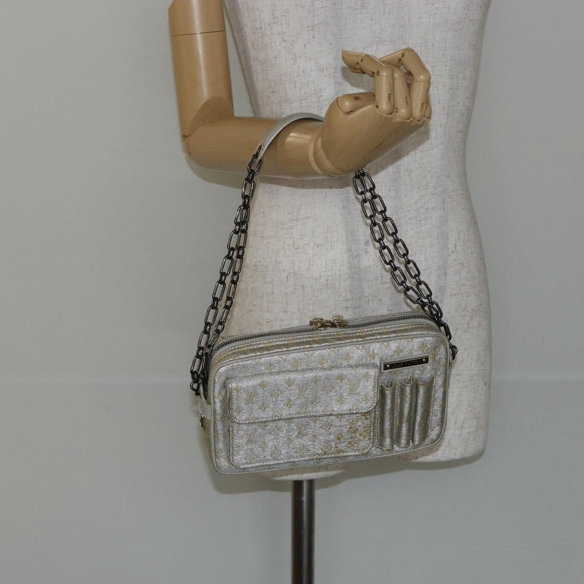 Louis Vuitton LOUIS VUITTON Monogram Shine McKenna Shoulder Bag Gold M92363 LV Authentic hk3048