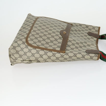 Gucci GUCCI GG Supreme GG Plus Web Sherry Line Bag PVC 4 Set Beige Green Authentic 160748