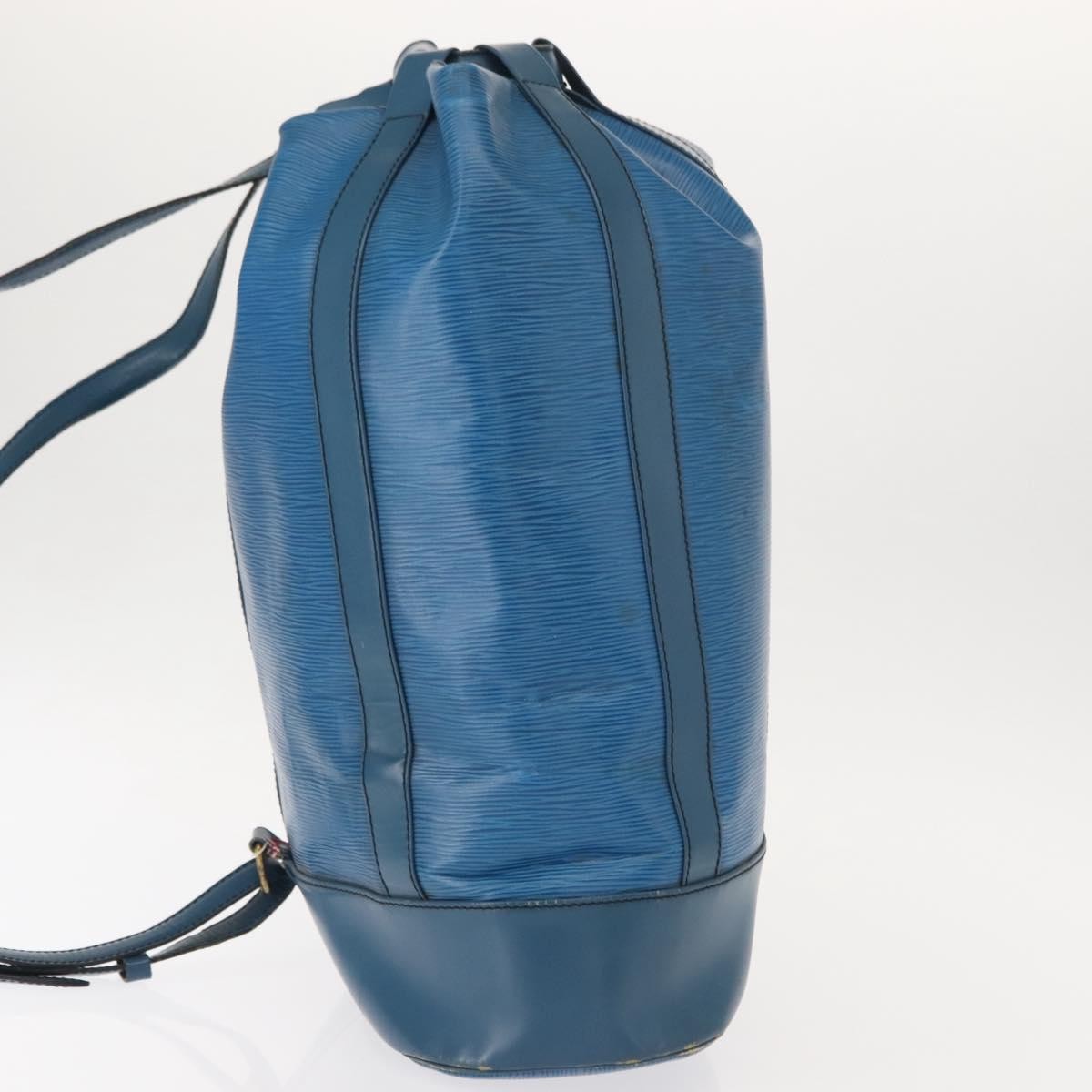 Louis Vuitton LOUIS VUITTON Epi Randonnee GM Shoulder Bag Blue M43085 LV Authentic 148058