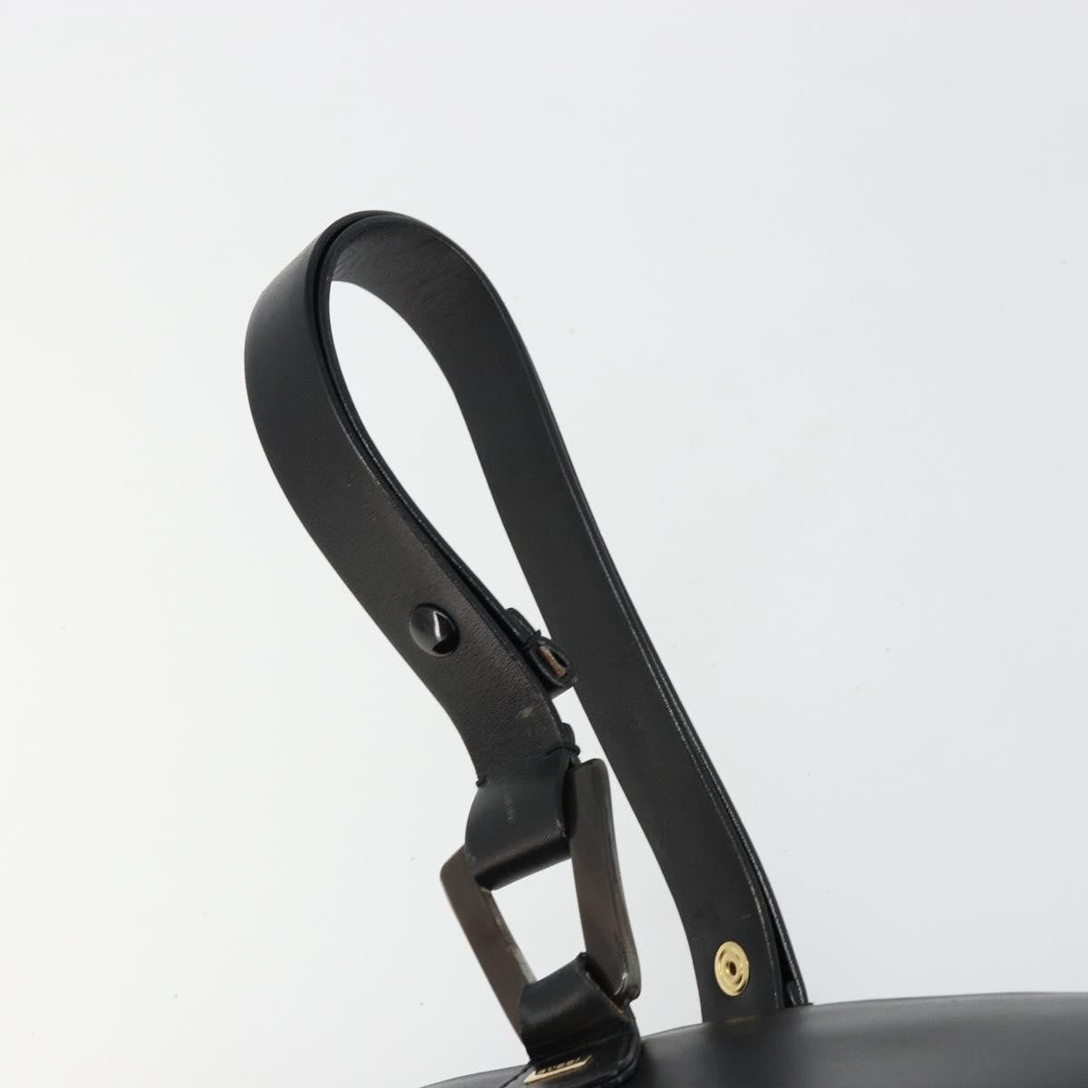 Gucci GUCCI Hand Bag Leather Black Authentic 71508