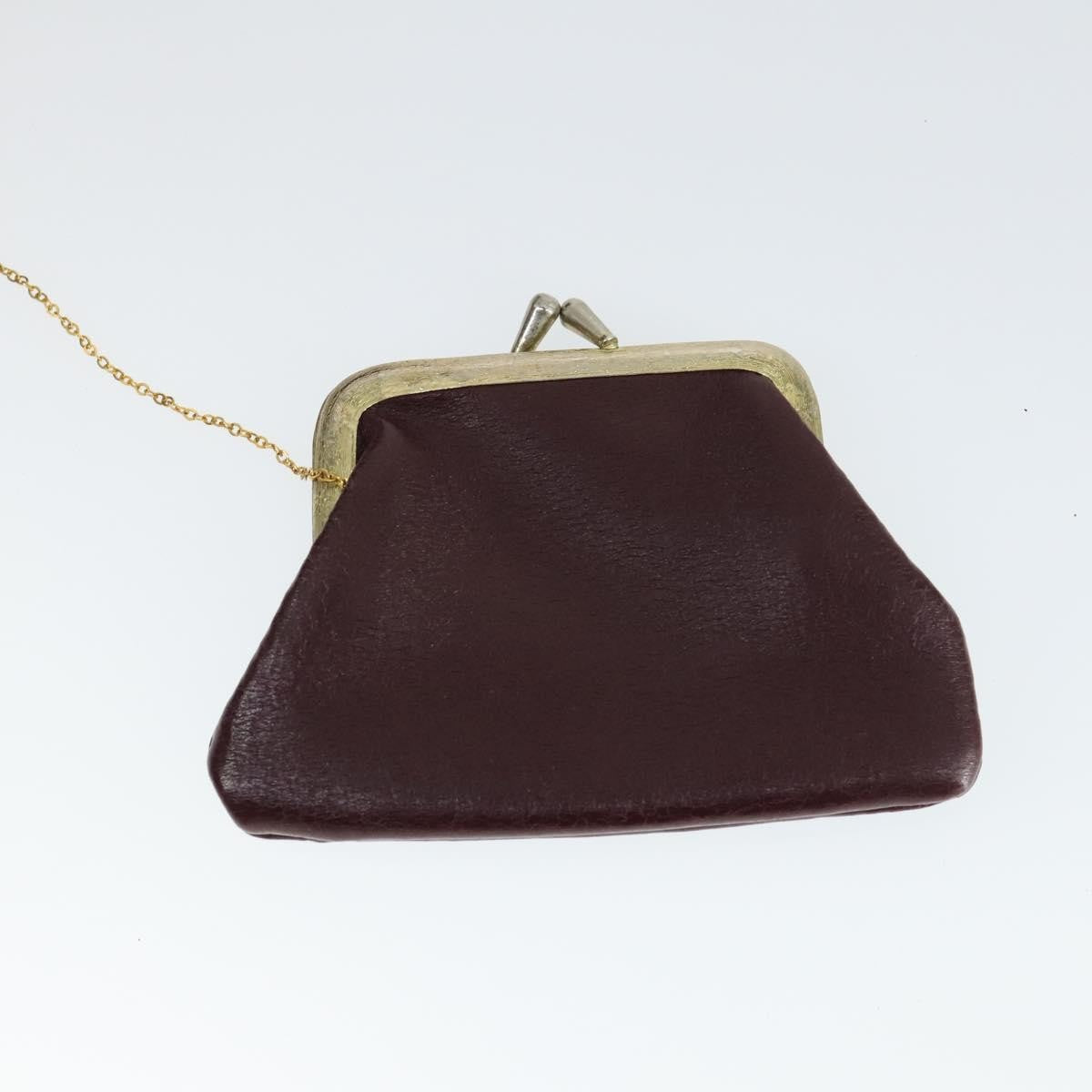 Cartier CARTIER Dior Shoulder Bag Leather 3 Set Bordeaux Authentic 165146