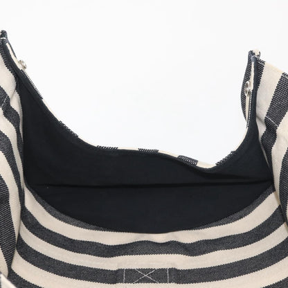 Hermès Hermès HERMES Cannes PM Hand Bag Canvas White Black Authentic hk3009