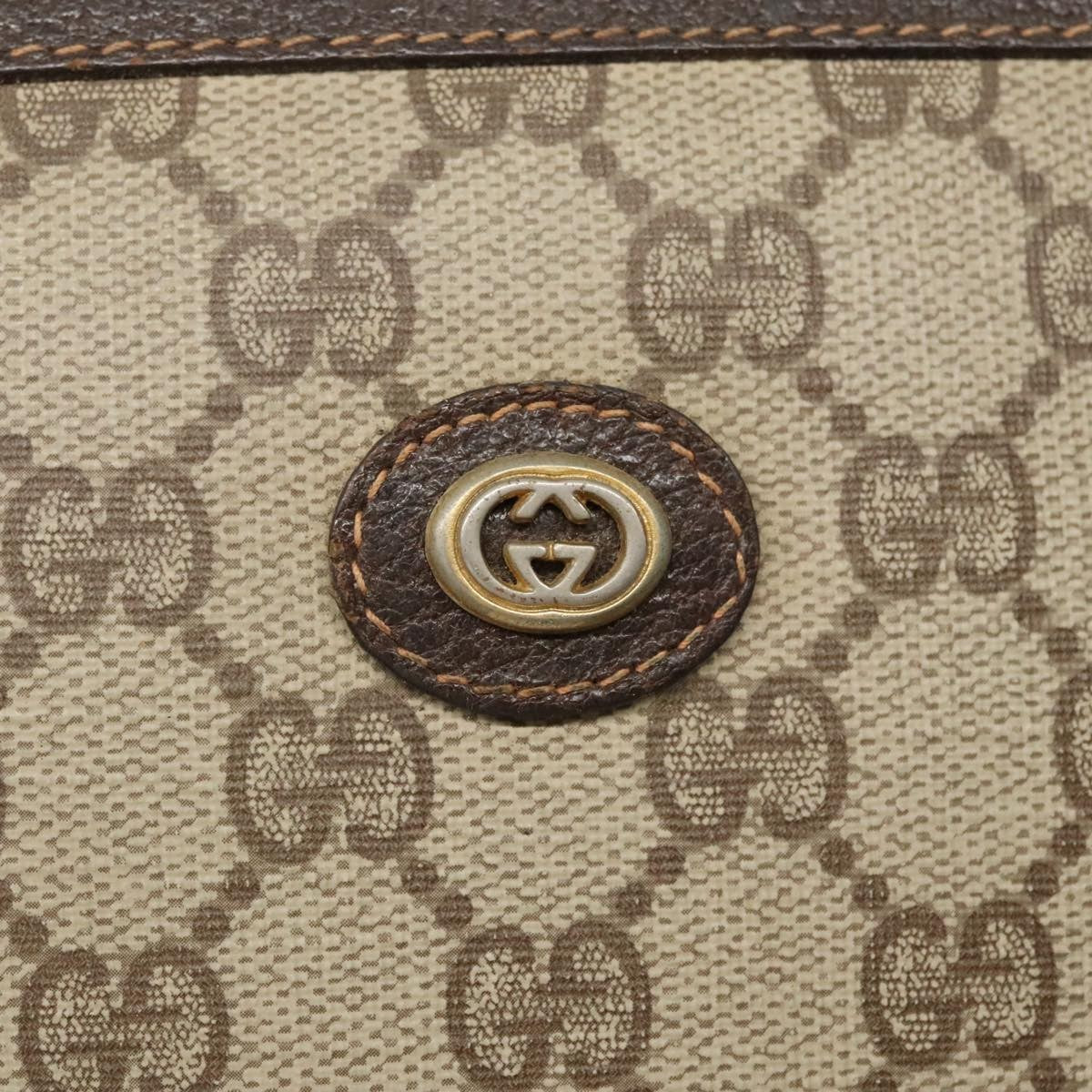 Gucci GUCCI GG Supreme Clutch Bag PVC Beige 97 01 037 Authentic 95525