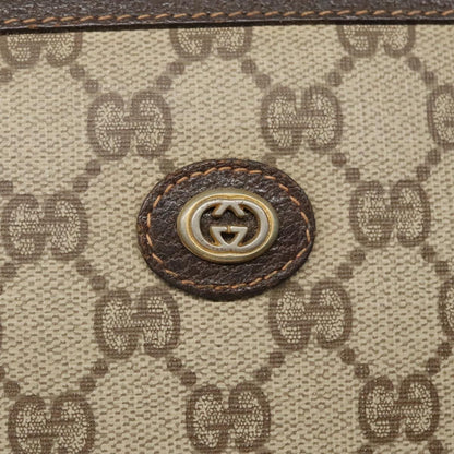 Gucci GUCCI GG Supreme Clutch Bag PVC Beige 97 01 037 Authentic 95525