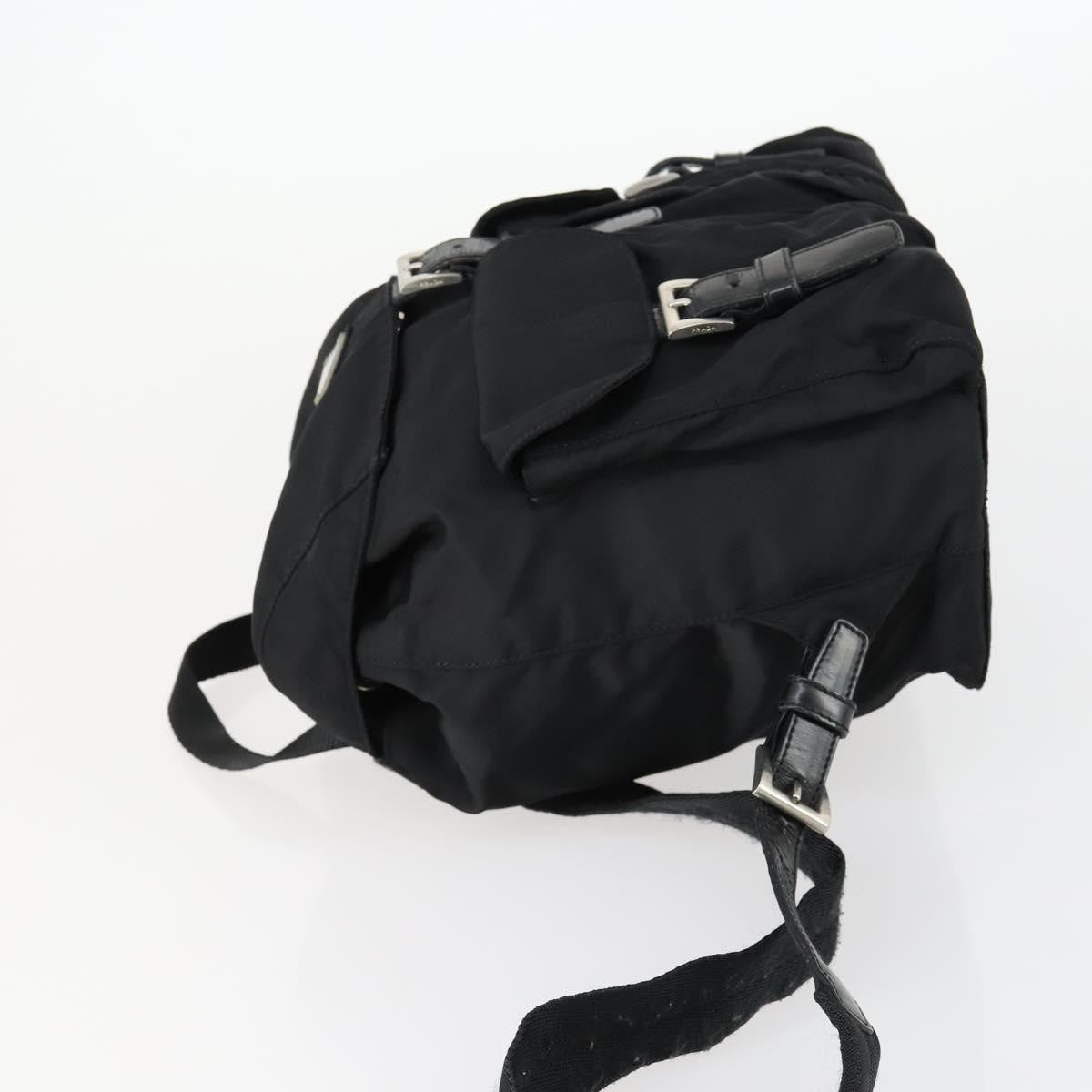 Prada PRADA Backpack Nylon Black Silver Authentic ka1167 Bag