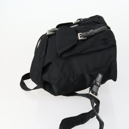 Prada PRADA Backpack Nylon Black Silver Authentic ka1167 Bag