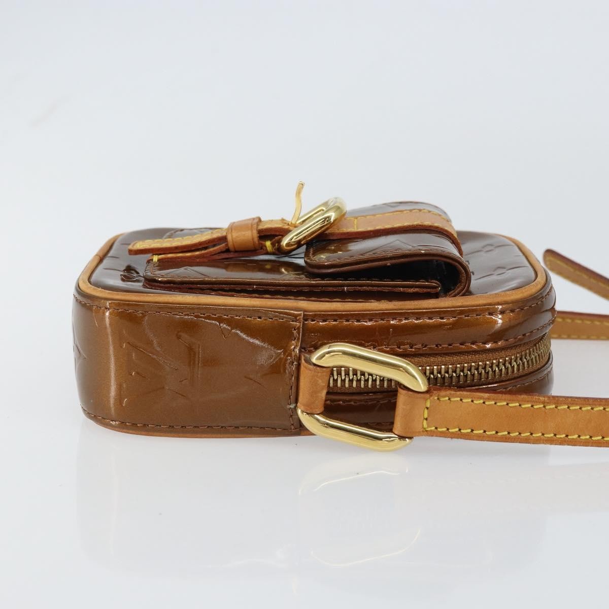 Louis Vuitton LOUIS VUITTON Monogram Vernis Christie PM Bag Bronze M91111 Authentic ep12411