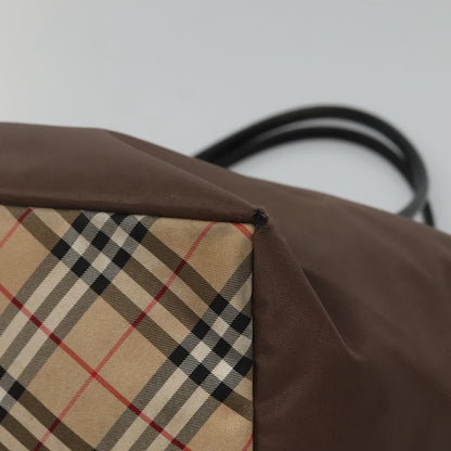 Burberrys Burberrys Blue Label Tote Bag Nylon Brown Authentic ti2871