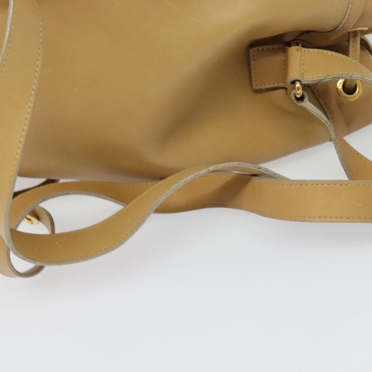 Gucci GUCCI Bamboo Backpack Leather Beige Gold 003 2855 0043 0 Authentic bs26085 Bag