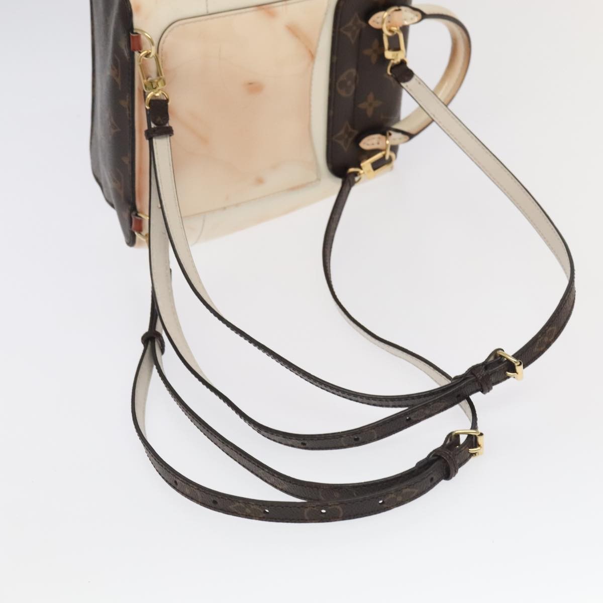Louis Vuitton LOUIS VUITTON Monogram Vernis Hot Spring Snow Backpack White M53548 Authentic 99762 Bag